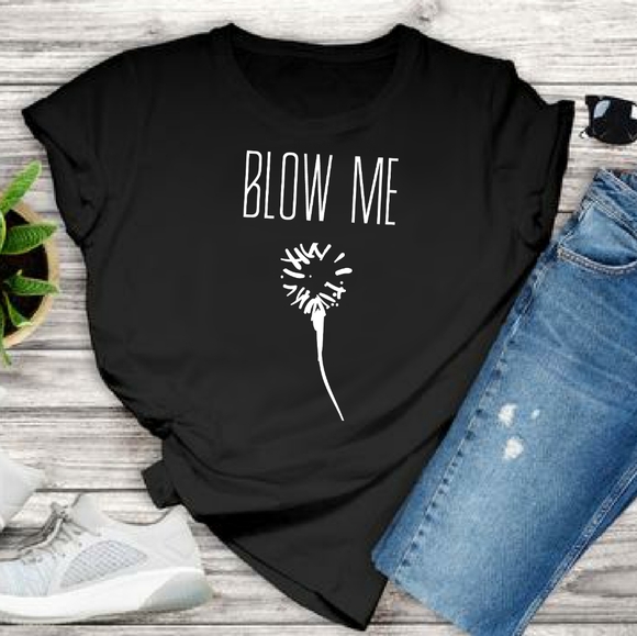 Blow Me Black Tee - Picture 1 of 1